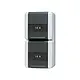 JUNG 822 KINAW wandcontactdoos 16A 2-voudig randaarde Safety+ opbouw IP44 verticaal WG800