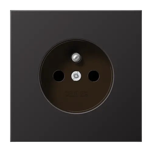 JUNG AL 1520 FKI D wandcontactdoos penaarde Safety+ LS990 dark gelakt aluminium