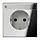 JUNG GCR 1520 NNA wandcontactdoos randaarde tekstvenster LS990 glanzend chroom