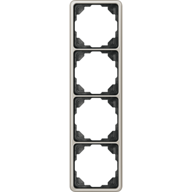JUNG CD 584 PT afdekraam 4-voudig CD500 platina