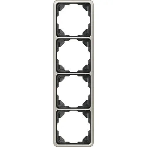 JUNG CD 584 PT afdekraam 4-voudig CD500 platina