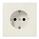 JUNG LS 1520 NKI wandcontactdoos randaarde Safety+ LS990 creme