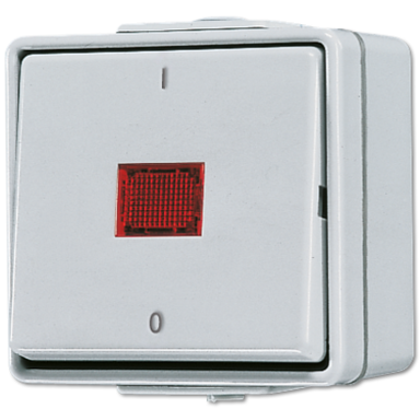 JUNG 602 KOW 2-polige schakelaar controleverlichting met onderbak IP44 WG600