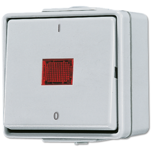 JUNG 602 KOW 2-polige schakelaar controleverlichting met onderbak IP44 WG600