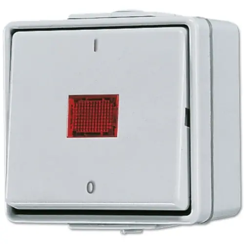 JUNG 602 KOW 2-polige schakelaar controleverlichting met onderbak IP44 WG600