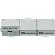 JUNG 623 NAW wandcontactdoos randaarde 3-voudig horizontaal met klapdeksel en tekstvenster opbouw IP44 WG600