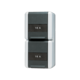 JUNG 822 NAW wandcontactdoos 16A 2-voudig randaarde opbouw IP44 verticaal WG800