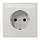 JUNG LS 1520 NNA LG wandcontactdoos randaarde tekstvenster LS990 lichtgrijs