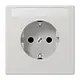JUNG LS 1520 NNA LG wandcontactdoos randaarde tekstvenster LS990 lichtgrijs