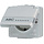 JUNG 620 NAW wandcontactdoos randaarde met klapdeksel en tekstkader opbouw IP44 WG600