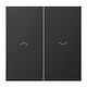 JUNG AL 2995 P D wip tbv jaloezieschakelaar LS990 dark gelakt aluminium