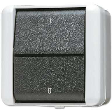 JUNG 803 W driepolige schakelaar 16A met onderbak IP44 WG800