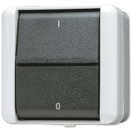 JUNG 803 W driepolige schakelaar 16A met onderbak IP44 WG800