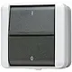 JUNG 803 W driepolige schakelaar 16A met onderbak IP44 WG800