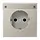 JUNG ES 1520 NNA wandcontactdoos randaarde tekstvenster LS990 edelstaal