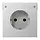 JUNG AL 1520 NNA wandcontactdoos randaarde tekstvenster LS990 aluminium