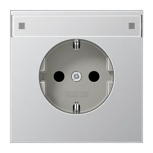 JUNG AL 1520 NNA wandcontactdoos randaarde tekstvenster LS990 aluminium