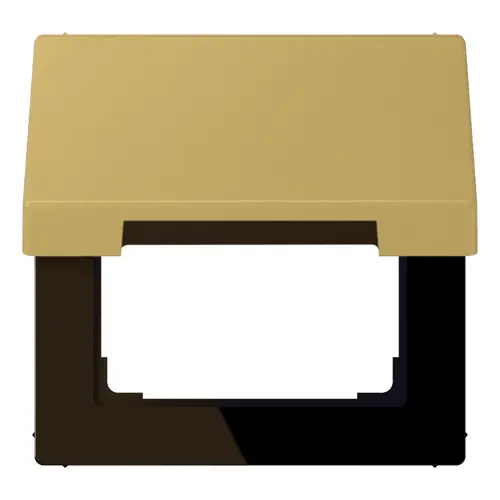 JUNG ME 2990 KL C klapdeksel voor wandcontactdoos en centraaldelen van 50 x 50 mm LS990 messing klassiek