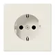 JUNG LS 1520 N wandcontactdoos randaarde LS990 creme
