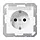 JUNG A 1520 NBFKINA WW wandcontactdoos randaarde Safety+ met tekstvenster A-range alpine wit