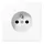 JUNG LS 1520 FKI WW wandcontactdoos penaarde Safety+ LS990 alpine wit