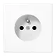 JUNG LS 1520 FKI WW wandcontactdoos penaarde Safety+ LS990 alpine wit