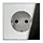 JUNG GCR 1520 NKI wandcontactdoos randaarde Safety+ LS990 glanzend chroom
