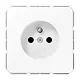 JUNG CD 1520 FKI WW wandcontactdoos penaarde Safety+ CD500 alpine wit