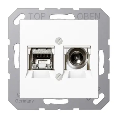 JUNG MMD A 4521 WW Smart-TV-aansluitdoos A-range alpine wit