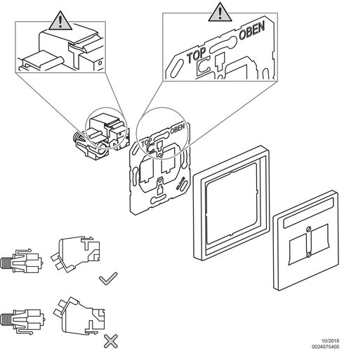 JUNG MMD A 4521 WW Smart-TV-aansluitdoos A-range alpine wit