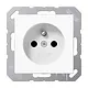 JUNG A 1520 FKI WW wandcontactdoos penaarde Safety+ A-range alpine wit