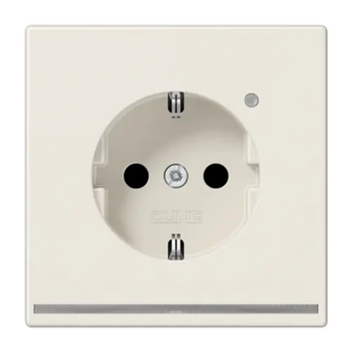 JUNG LS 1520-O LNW wandcontactdoos randaarde Safety+ met LED-orientatieverlichting LS990 creme