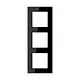 JUNG A 5583 BF SW afdekraam 3-voudig A550 zwart glans