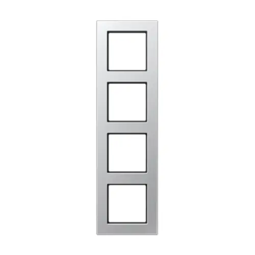 JUNG A 5584 BF AL afdekraam 4-voudig A550 aluminium