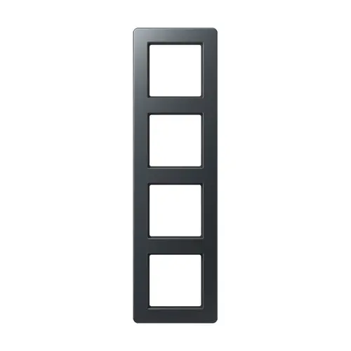 JUNG AF 584 BF ANM afdekraam 4-voudig A Flow antraciet mat