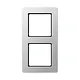 JUNG AF 582 BF AL afdekraam 2-voudig A Flow aluminium