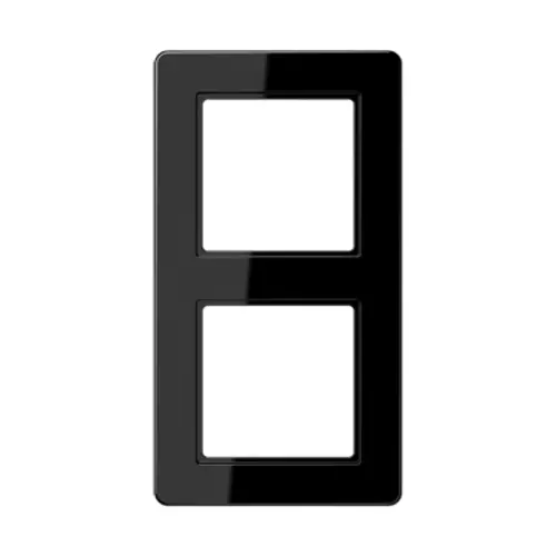 JUNG AF 582 BF SW afdekraam 2-voudig A Flow zwart glans