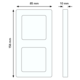 JUNG AF 582 BF SW afdekraam 2-voudig A Flow zwart glans