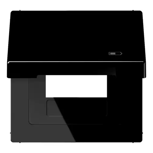JUNG LS 990 BFKL USB SW klapdeksel met USB-ladersymbool LS990 zwart glans