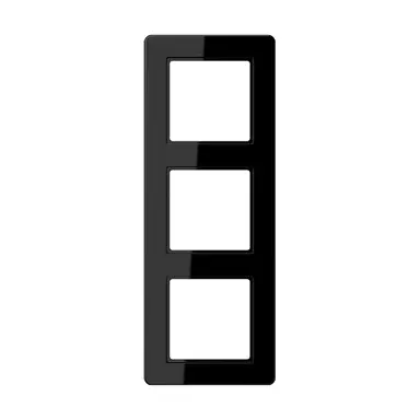 JUNG AF 583 BF SW afdekraam 3-voudig A Flow zwart glans