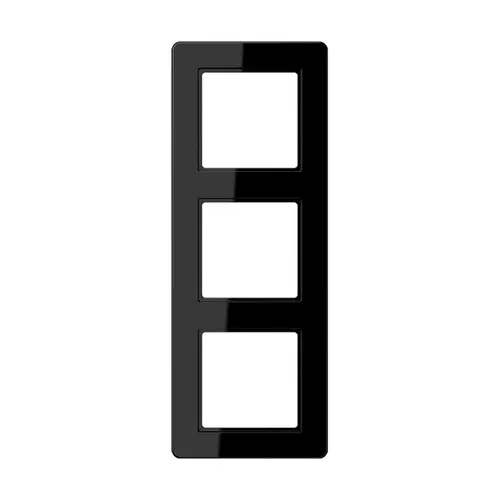 JUNG AF 583 BF SW afdekraam 3-voudig A Flow zwart glans