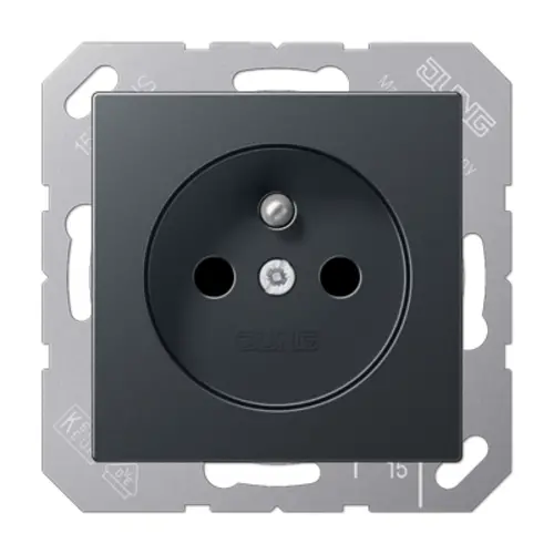 JUNG A 1520 FBFKI ANM wandcontactdoos penaarde Safety+ A-range antraciet mat