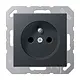 JUNG A 1520 FBFKI ANM wandcontactdoos penaarde Safety+ A-range antraciet mat
