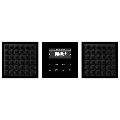 JUNG DAB LS2 SW smart radio DAB+ set met 2 luidsprekers LS990 zwart glans