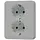 JUNG CD 5020 N GR wandcontactdoos randaarde 2-voudig voor enkele inbouwdoos CD500 grijs
