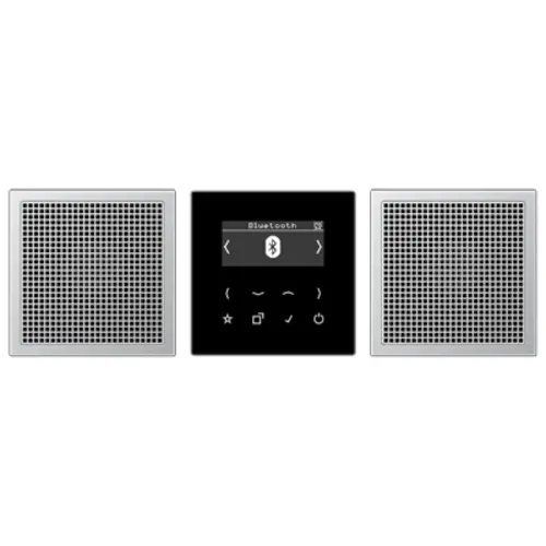 JUNG DAB AL2 BT smart radio DAB+ Bluetooth set met 2 luidsprekers LS990 aluminium