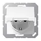JUNG A 1520 NBFKL WW wandcontactdoos randaarde met klapdeksel A-range alpine wit