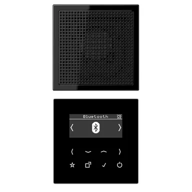 JUNG DAB LS1 BT SW smart radio DAB+ Bluetooth set met 1 luidspreker LS990 zwart glans