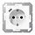 JUNG A 1520-18 C WW wandcontactdoos randaarde Safety+ met USB-C A-range alpine wit
