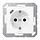 JUNG A 1520-18 C WWM wandcontactdoos randaarde Safety+ met USB-C A-range sneeuwwit mat